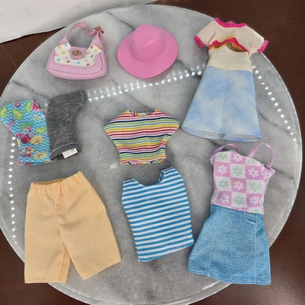 Barbie Doll Clothing Tops Dress Pants Purse Hat Shoes Sandals Sneakers Outfit